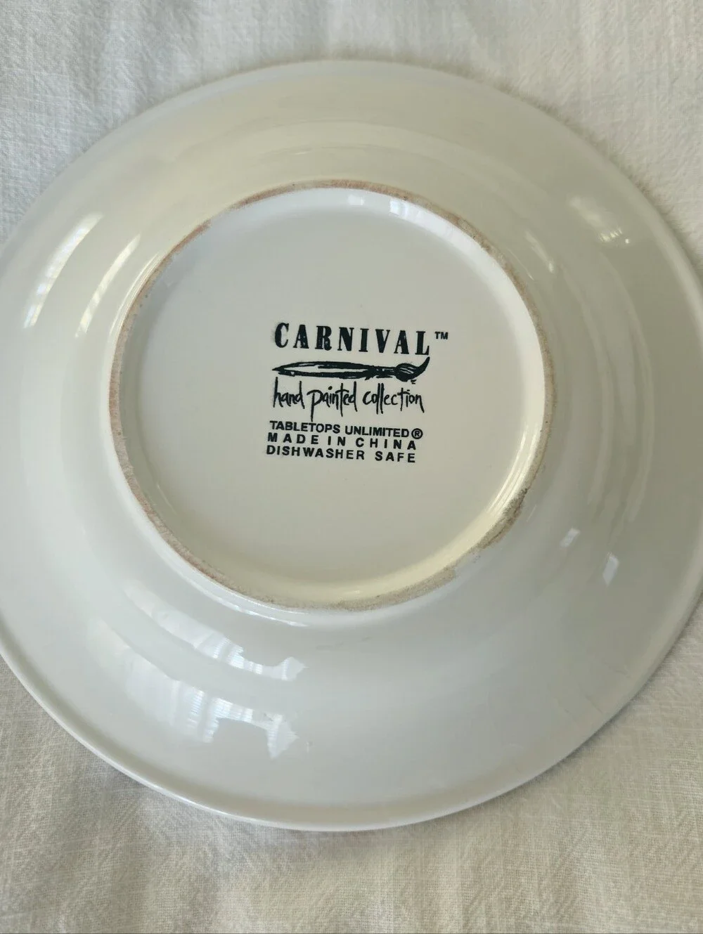 4 Carnival Multicolor Harlequin Handpainted Salad Plate by TableTops Unlimited